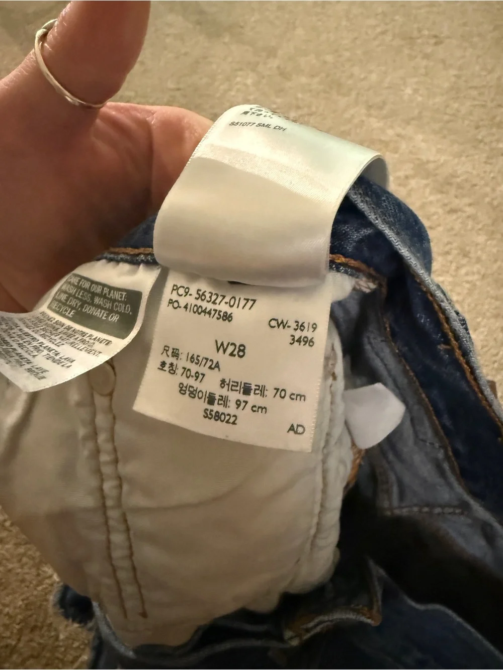 Levi's Dark Blue High-Waist Distressed Denim Shorts